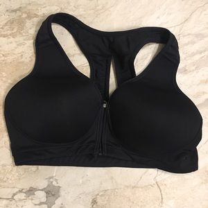 Reebok front zip sports bra